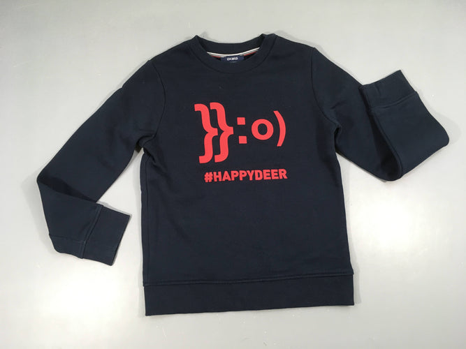 Sweat bleu marine Happydeer, moins cher chez Petit Kiwi