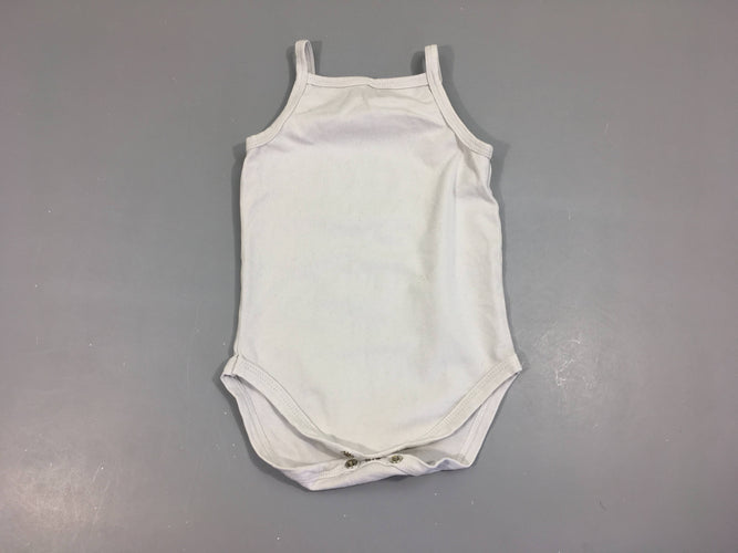 Body fines bretelles blanc grisé, moins cher chez Petit Kiwi