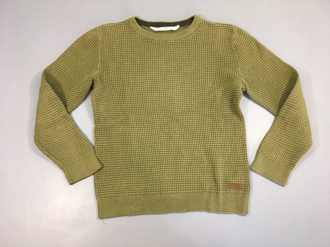 Pull kaki gaufré, moins cher chez Petit Kiwi
