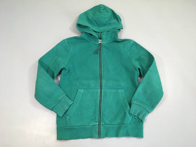 Sweat zippé à capuche vert, moins cher chez Petit Kiwi