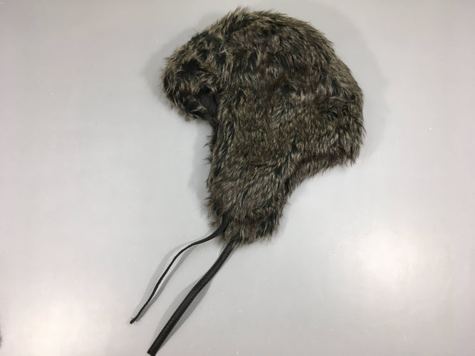 Chapka fausse fourrure grise, moins cher chez Petit Kiwi