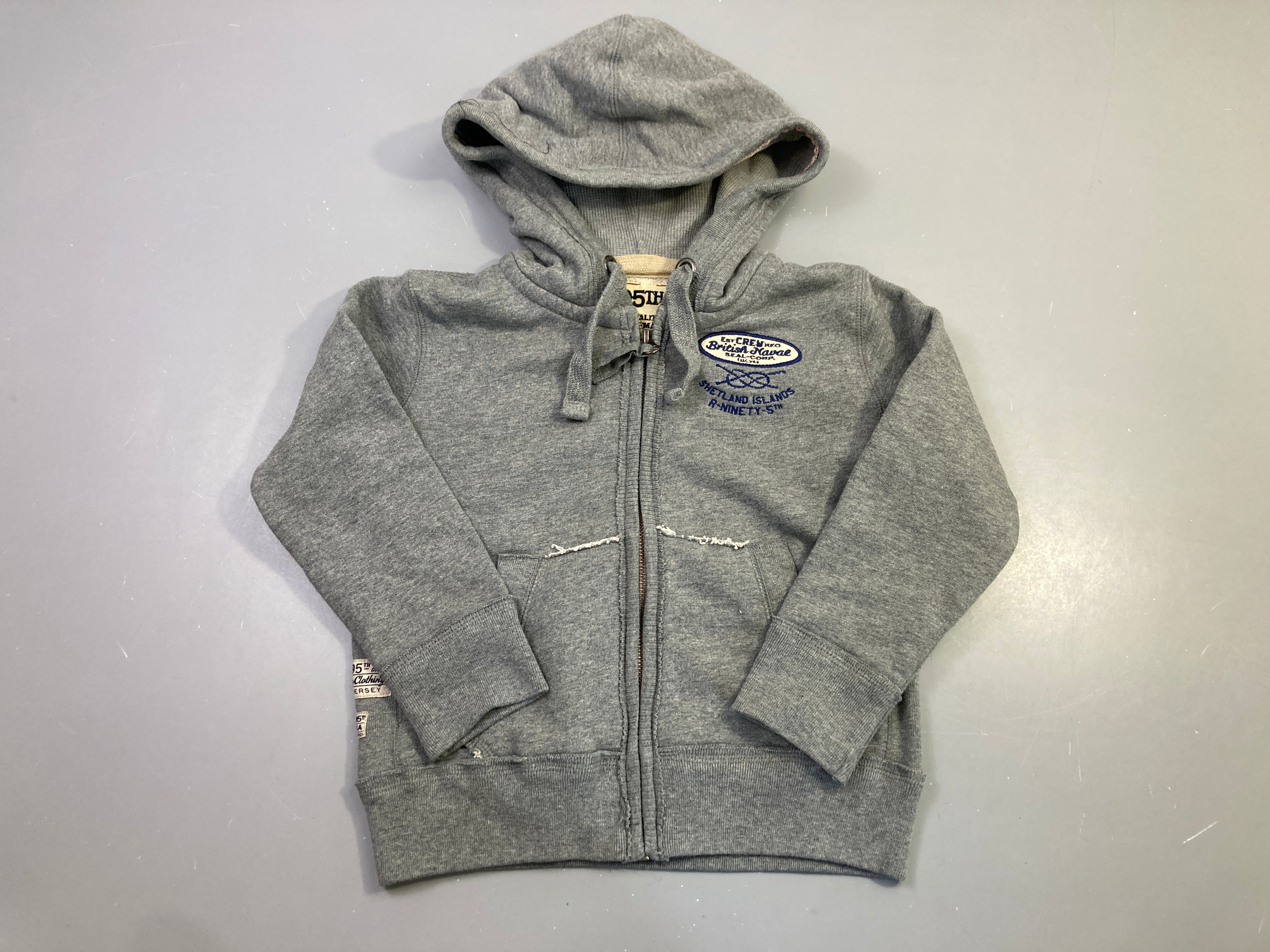 Gilet zippé capuche gris  R96TH