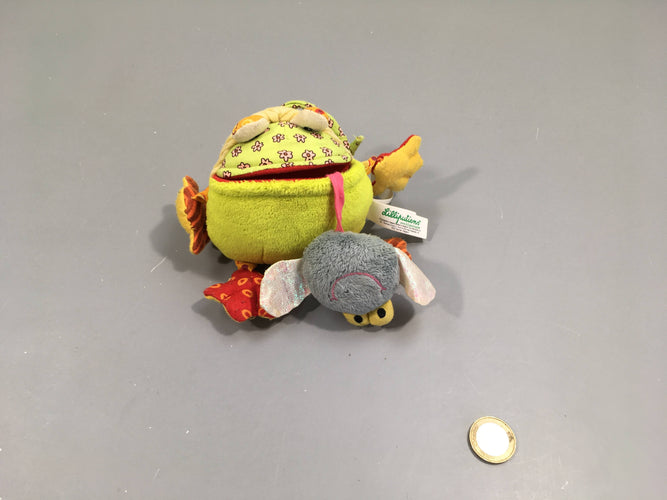 Hochet grenouille grelot avec mouche-Tache légère sur lèvre inférieur, moins cher chez Petit Kiwi