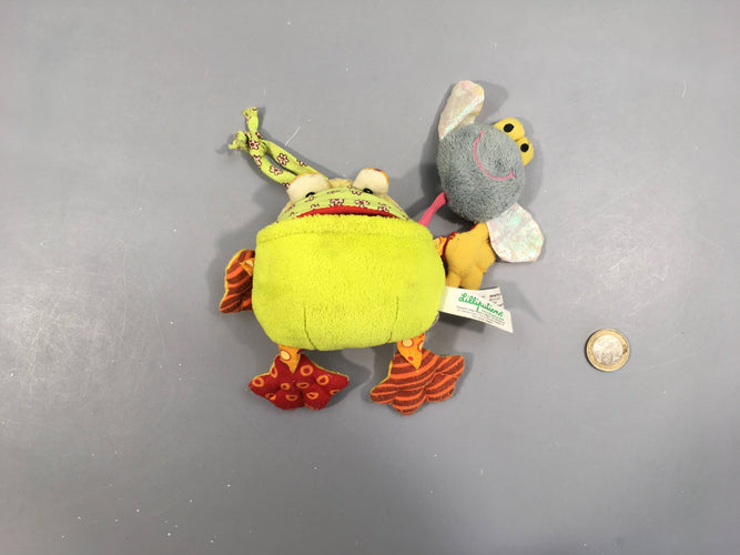 Hochet grenouille grelot avec mouche-Tache légère sur lèvre inférieur, moins cher chez Petit Kiwi