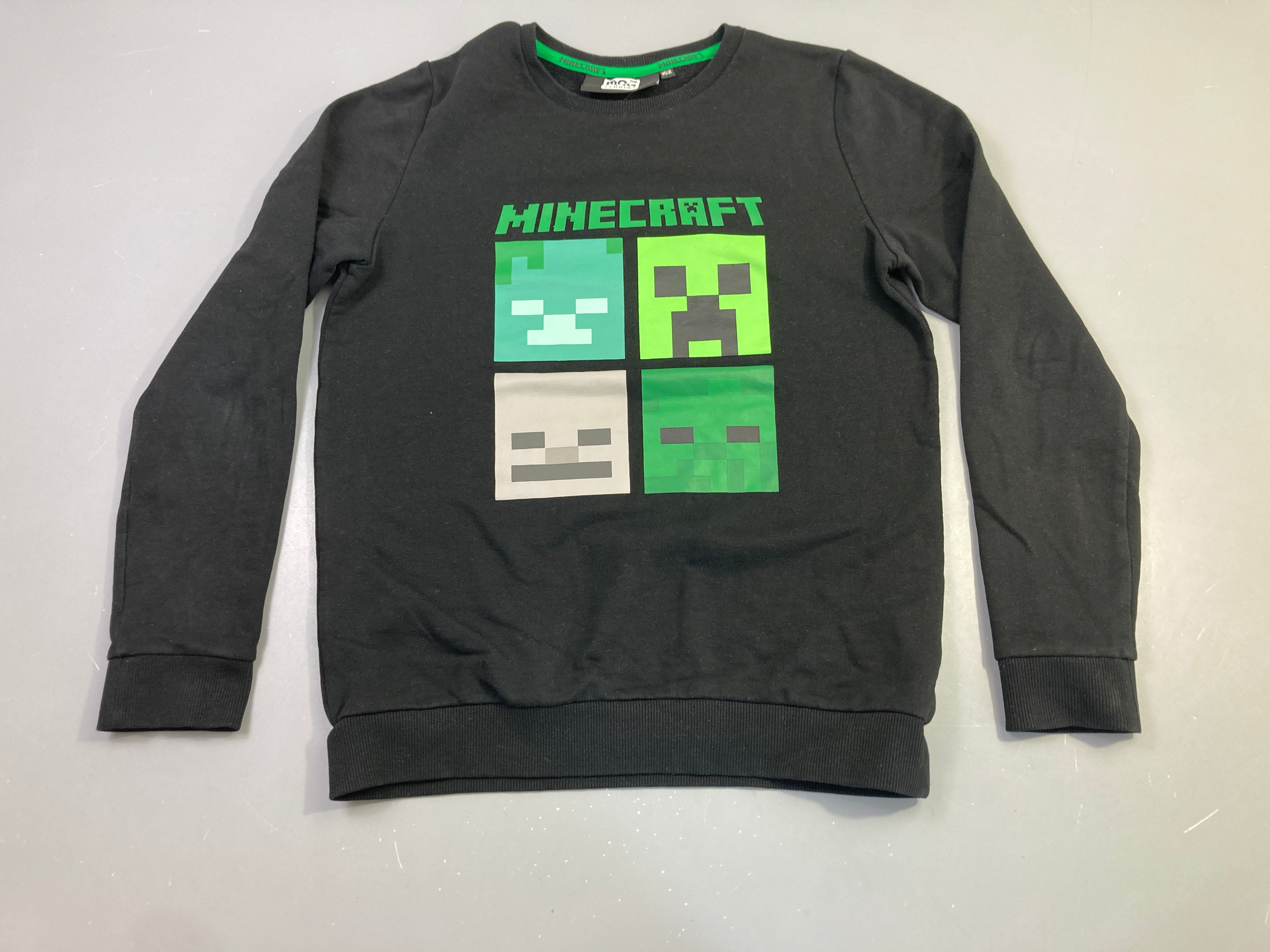 Sweat noir Minecraft imprimé