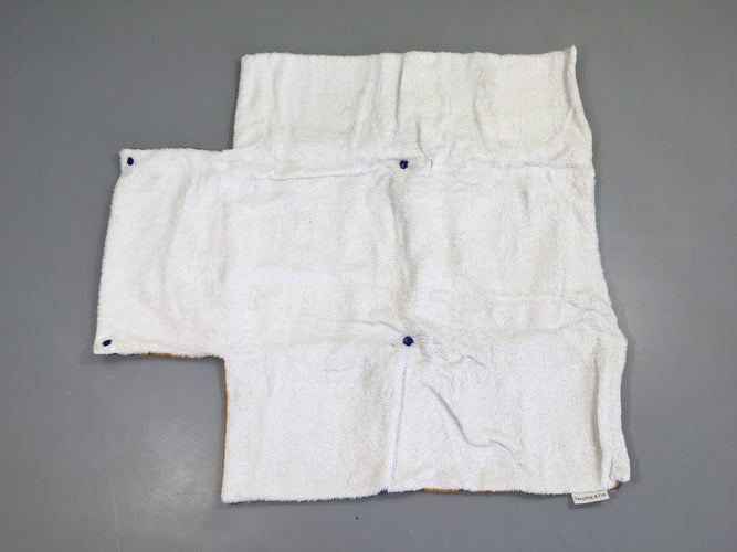 Tapis à langer bi-matière coton moutarde/blanc Timothé & Toi, moins cher chez Petit Kiwi