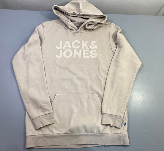 Sweat à capuche beige Logo, moins cher chez Petit Kiwi