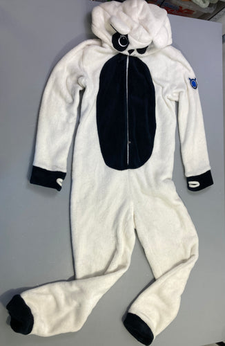 Surpyjama blanc noir panda capuche, moins cher chez Petit Kiwi