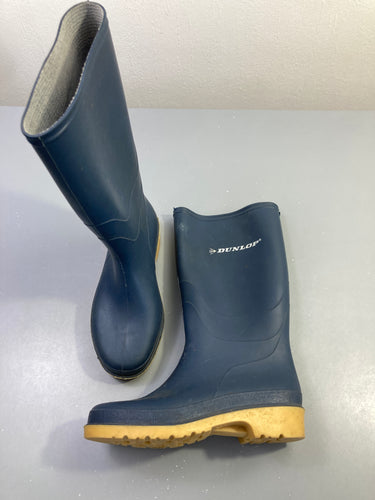 Bottes de pluie bleu marine, Dunlop, moins cher chez Petit Kiwi
