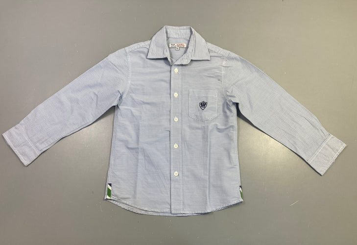 Chemise ml rayée bleu blanc, NelBlu, moins cher chez Petit Kiwi