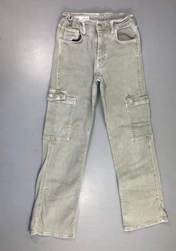 Jeans cargo gris, moins cher chez Petit Kiwi