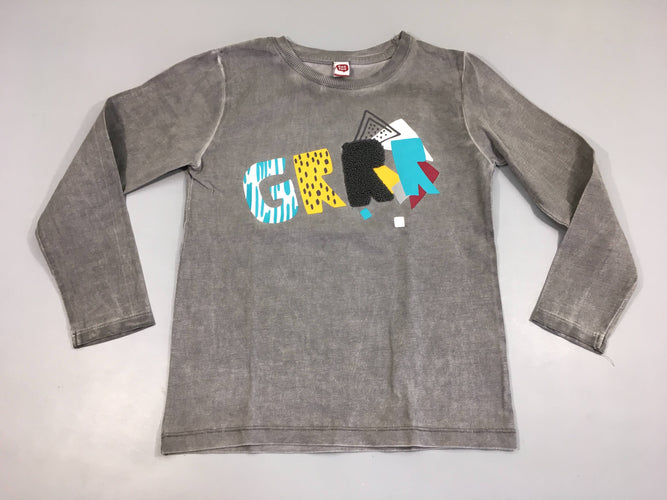 T-shirt m.l gris GRR texturé-légèrement bouloché, moins cher chez Petit Kiwi