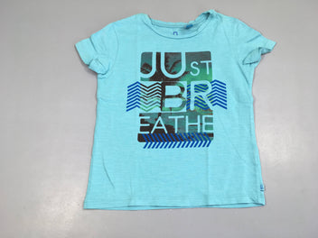 T-shirt m.c bleu flammé Just breathe