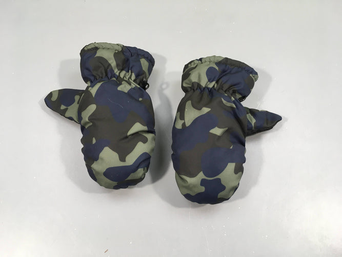Moufles camouflage kaki, bleu marine, noir, moins cher chez Petit Kiwi