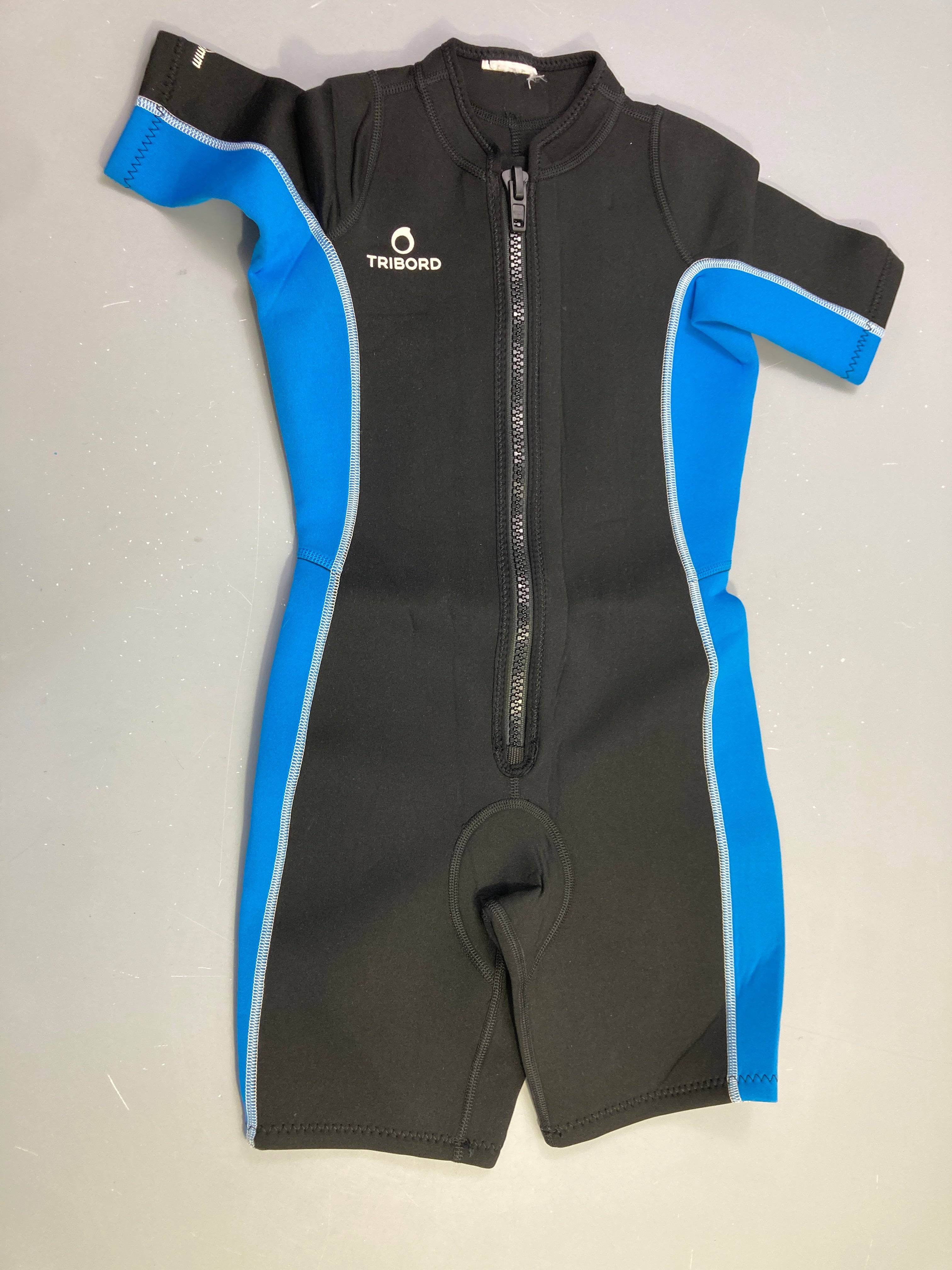 Combinaison néoprène m.c noire bleue, Tribord