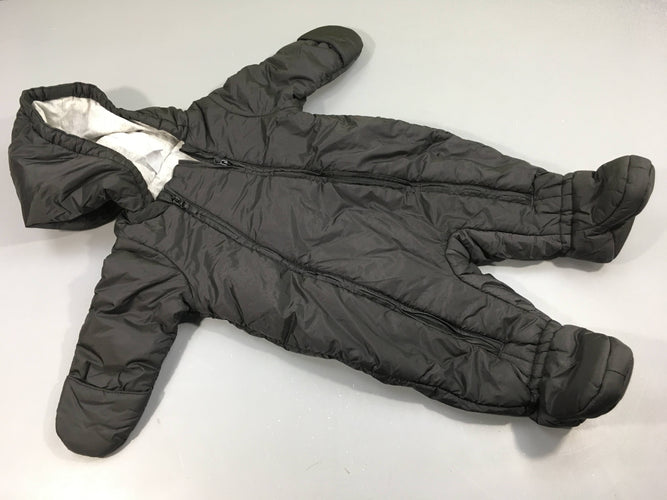 Combipilote  noire double zip, moins cher chez Petit Kiwi