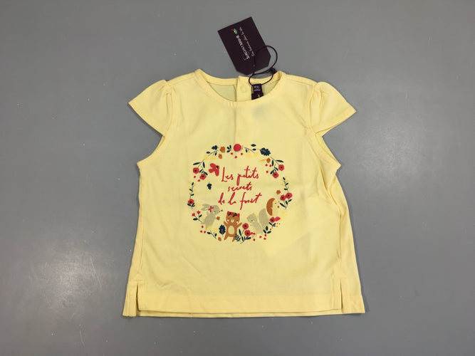 T-shirt m.c jaune Les ptits secrets, moins cher chez Petit Kiwi