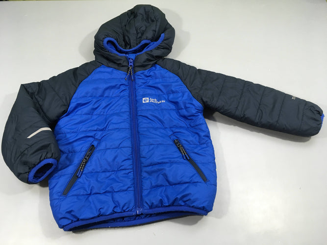 Doudoune light zippée à capuche bleu marine, bleu "Jack Wolfskin", moins cher chez Petit Kiwi