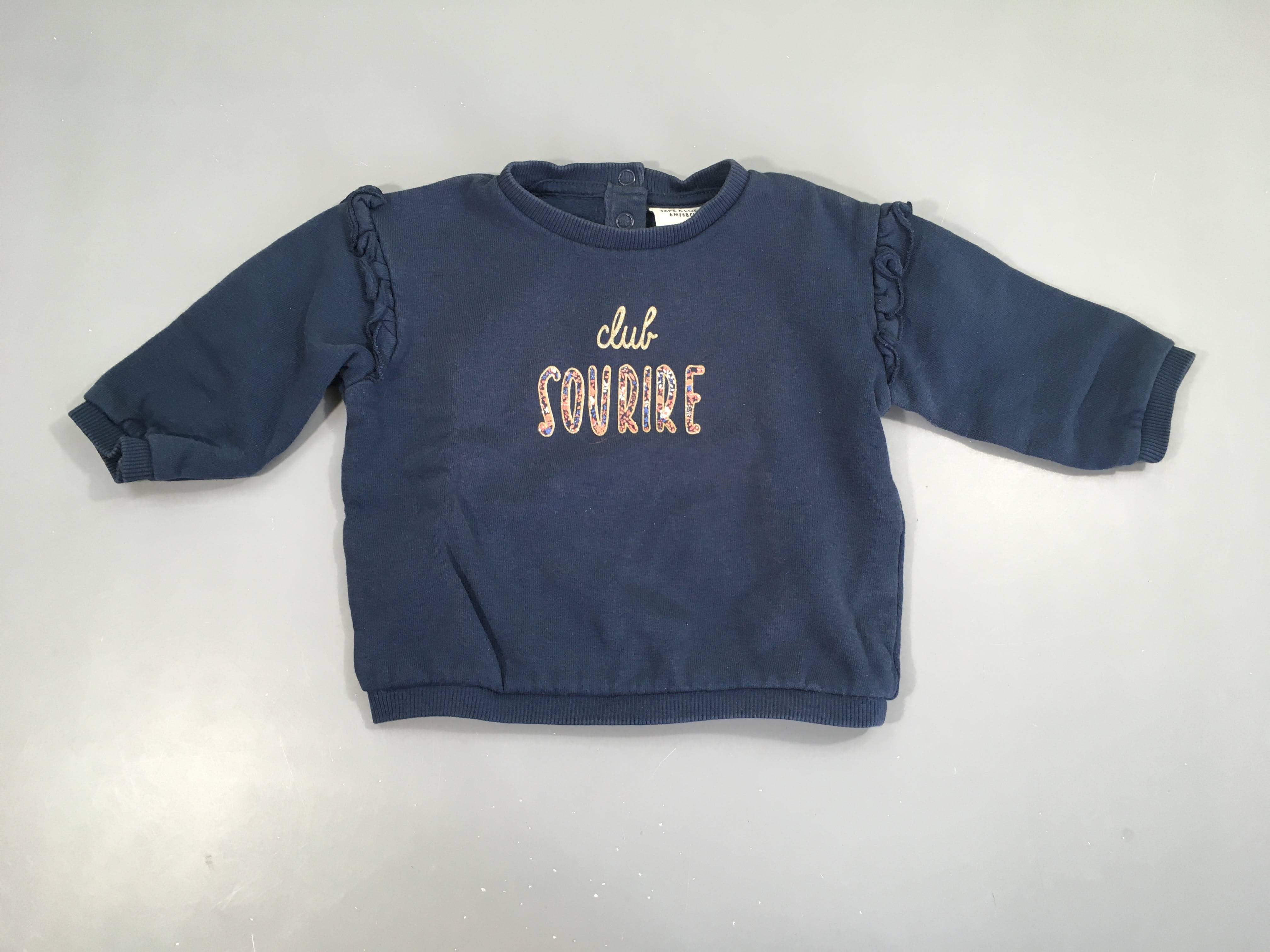 Sweat bleu foncé Sourire