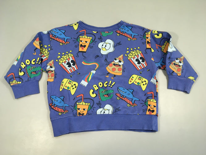 Sweat bleu Nourriture, moins cher chez Petit Kiwi