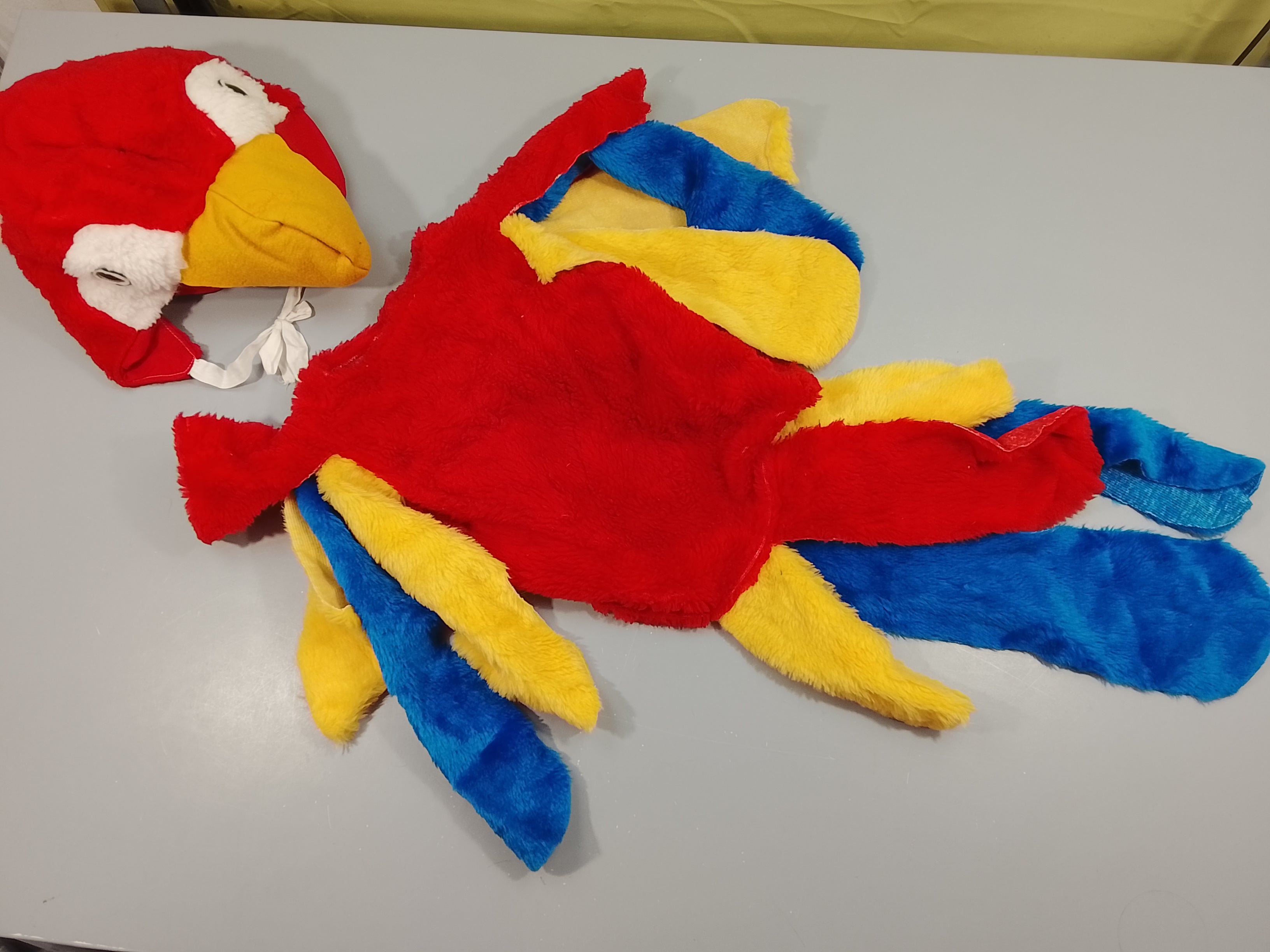 Déguisement perroquet multicolore costume + tête