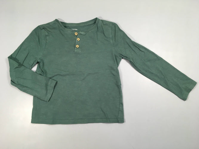 T-shirt m.l vert flammé boutons, moins cher chez Petit Kiwi