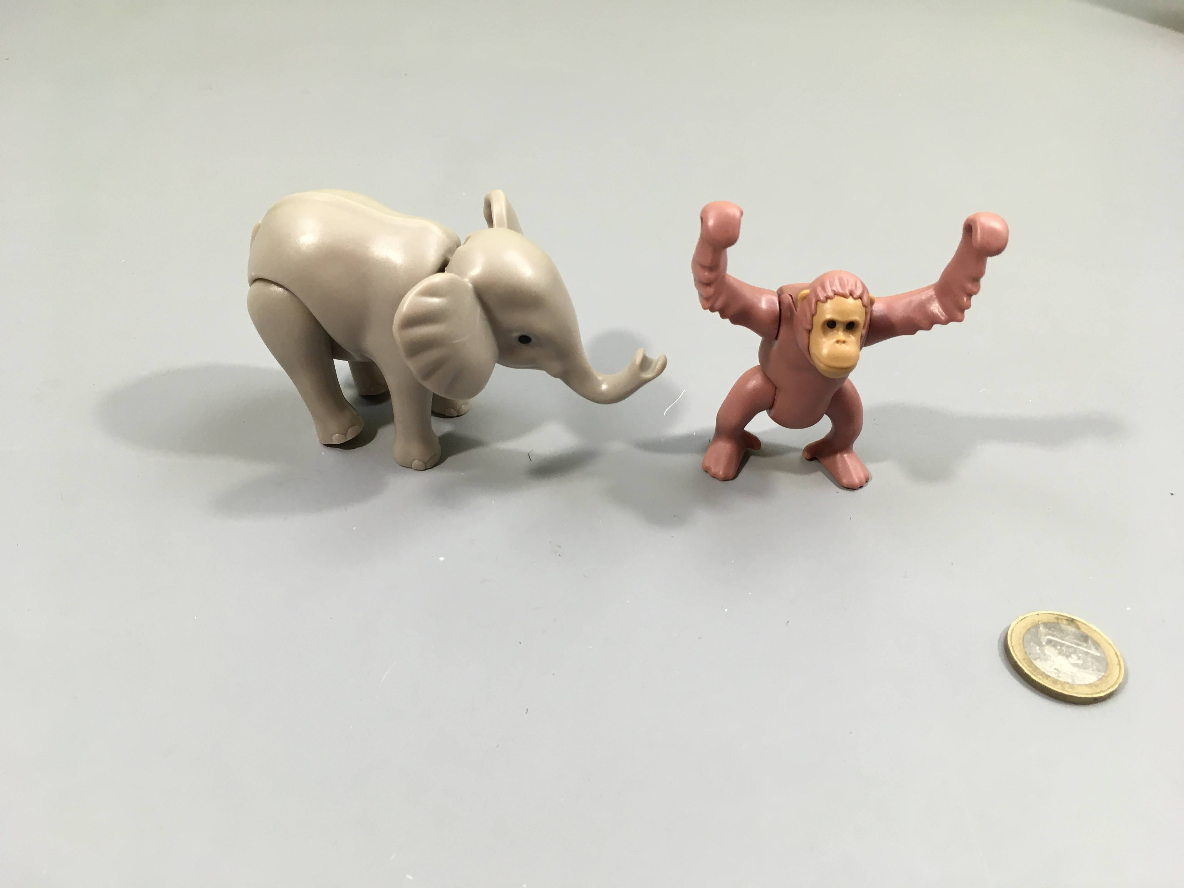 Figurines Elephant et singe