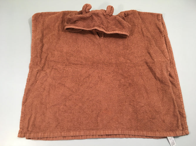 Cape de bain éponge brun, 60x120, moins cher chez Petit Kiwi