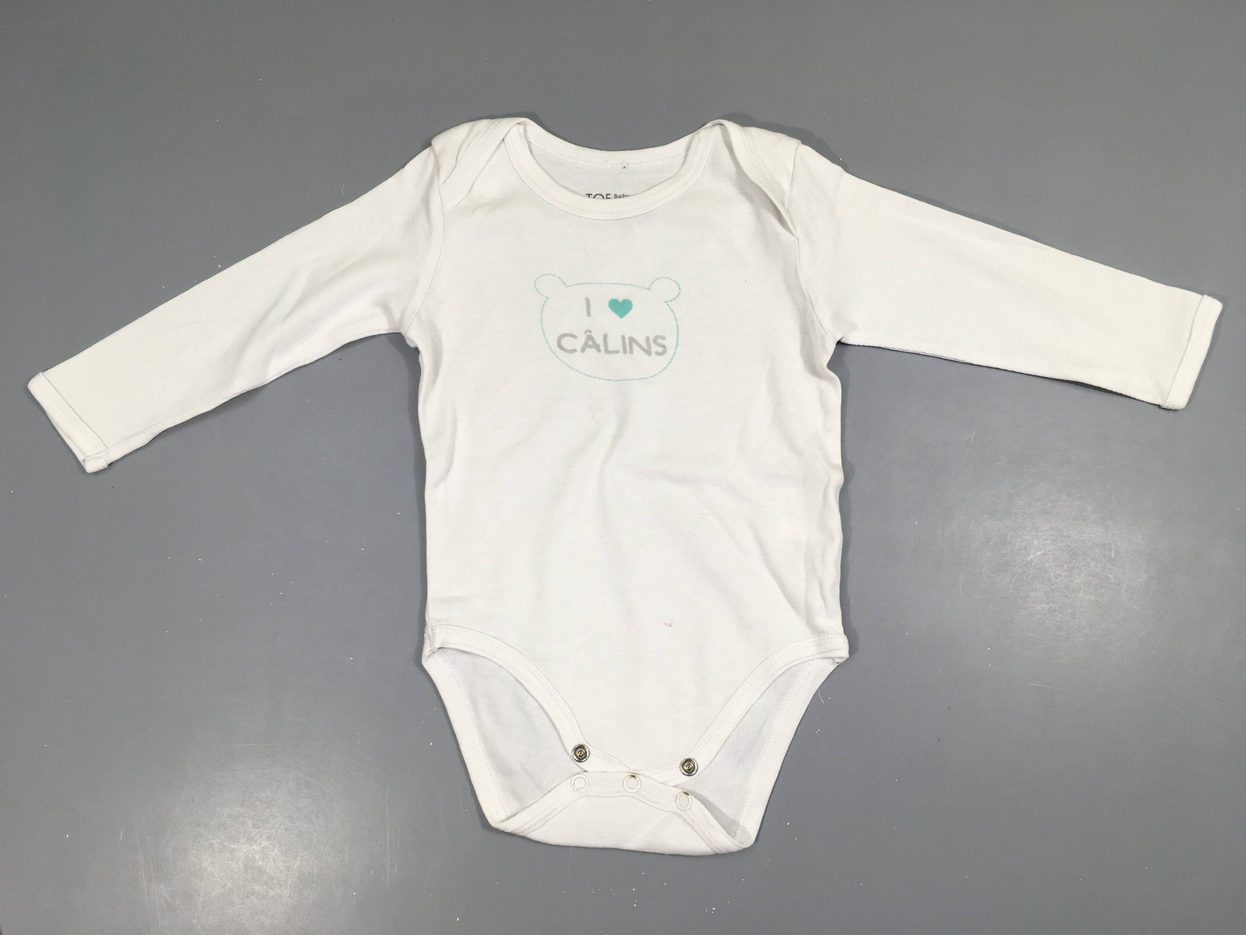 Body m.l blanc Calins-Légère tache avant