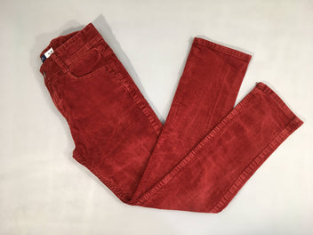 Pantalon velours côtelé rouge Slim