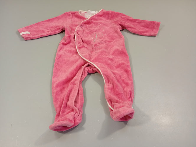 Pyjama velours rose, vache Lola ballons, moins cher chez Petit Kiwi