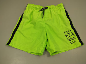 Maillot short vert fluo/bleu marine  100% polyester
