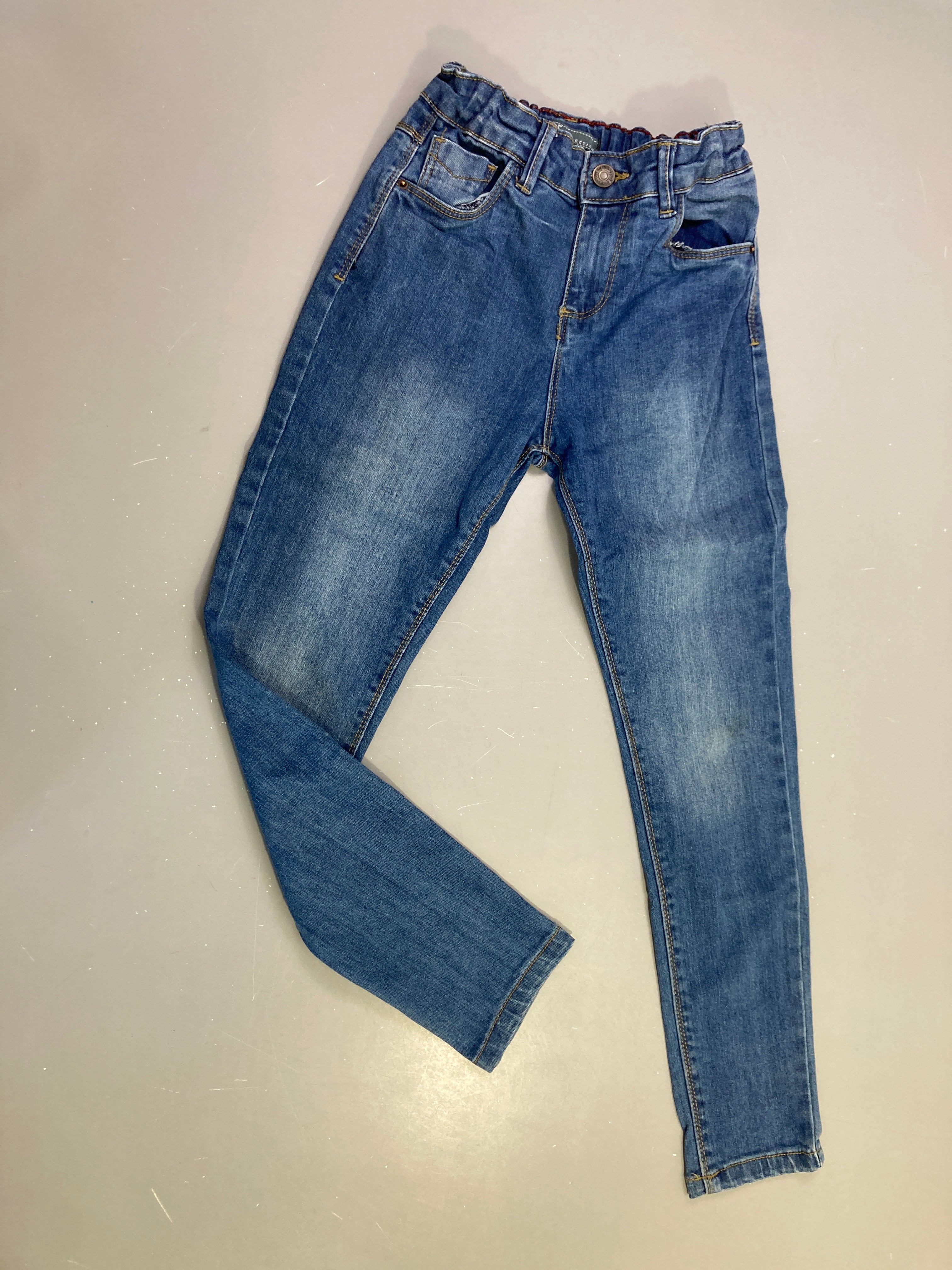 Jeans slim bleu délavé