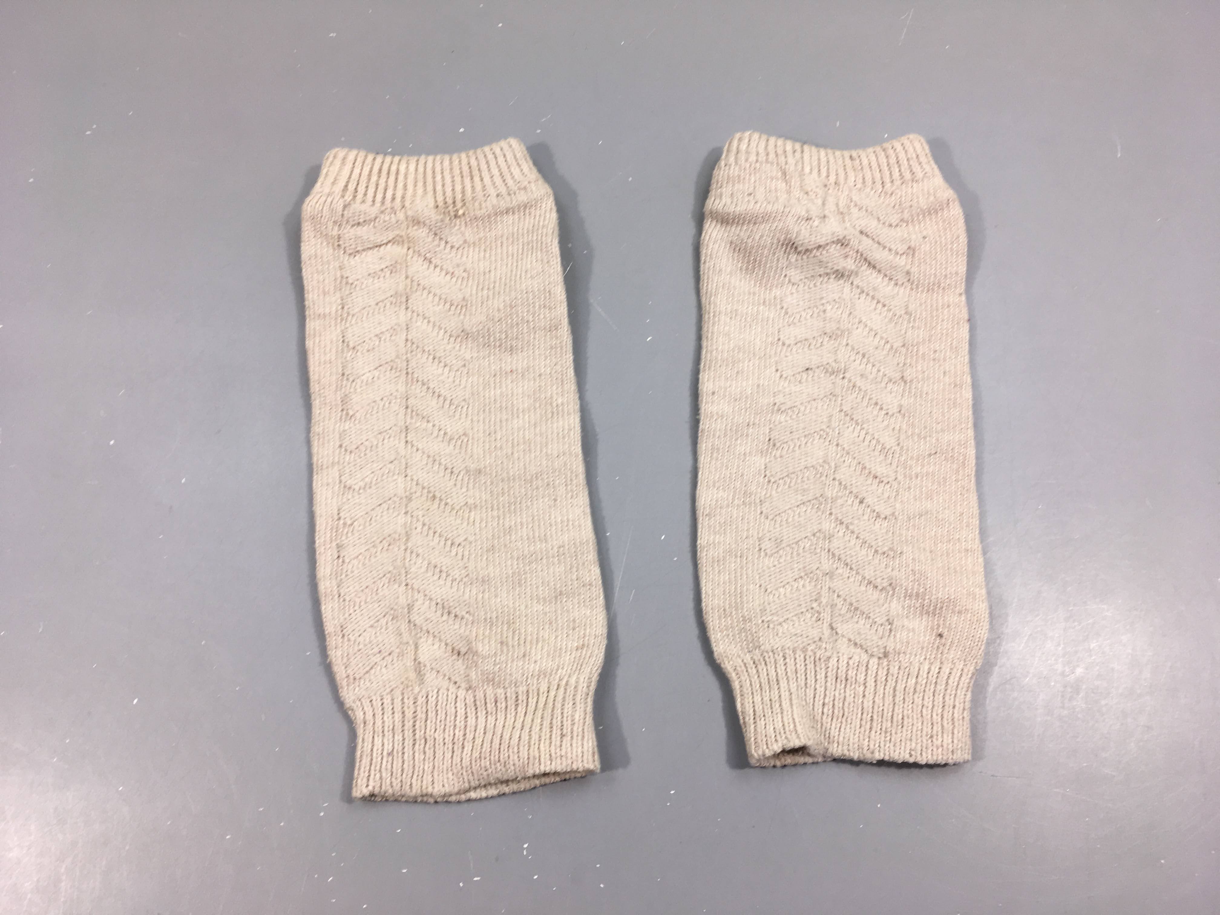 Guêtres tricot beige clair