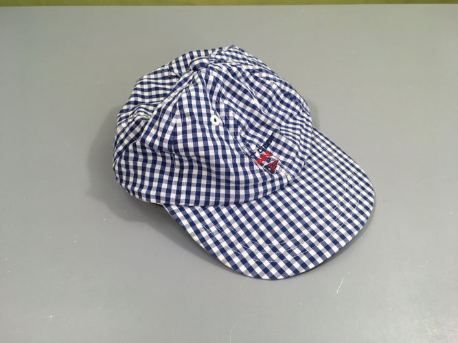 Casquette carreaux bleu/blanc vent d'est, T3, moins cher chez Petit Kiwi