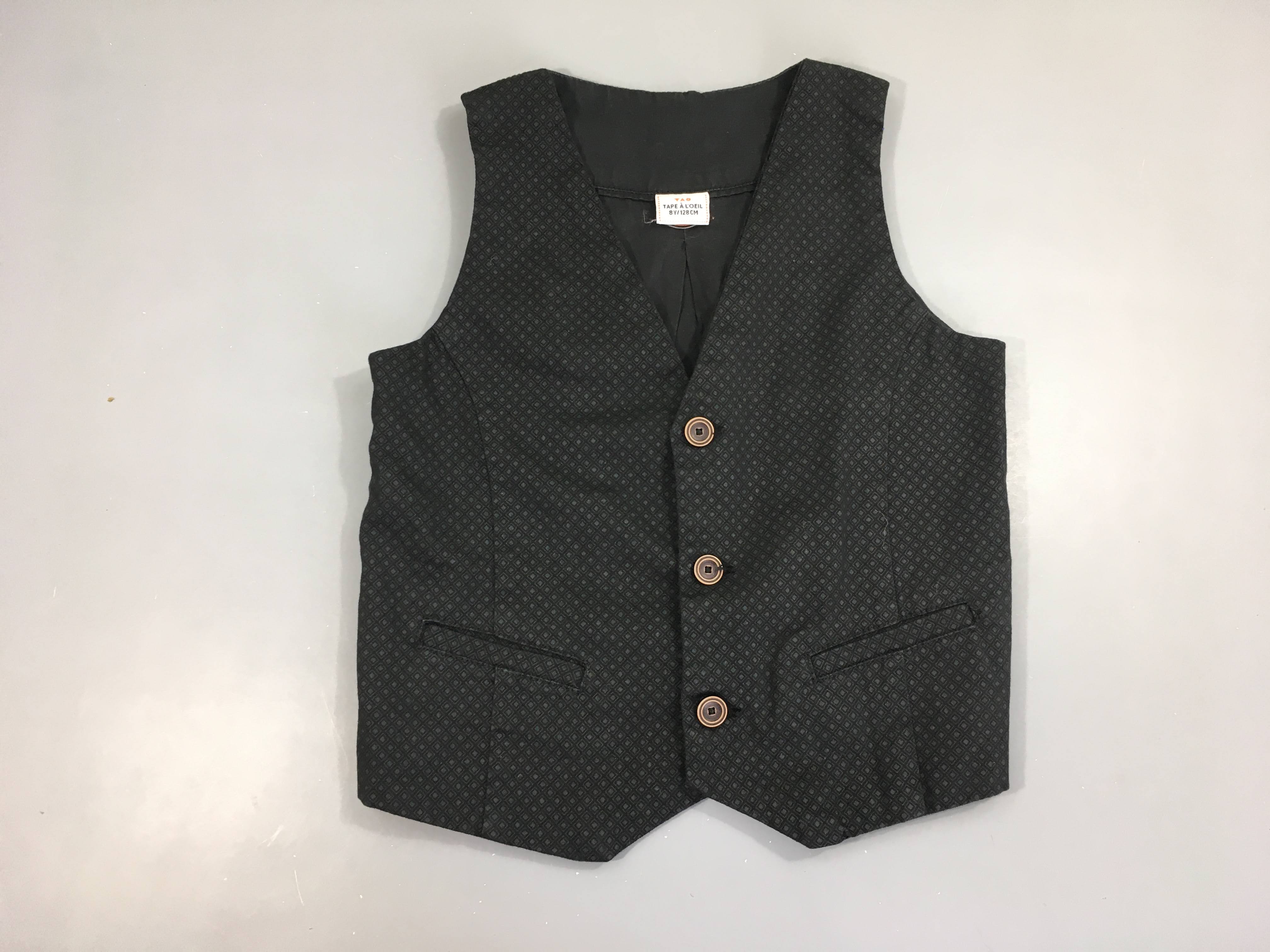 Gilet de costume s.m noir losanges
