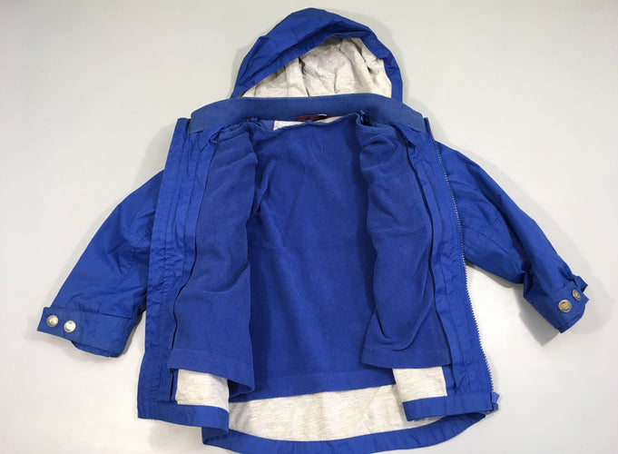 Veste 2 en 1 à capuche bleue/polar, moins cher chez Petit Kiwi