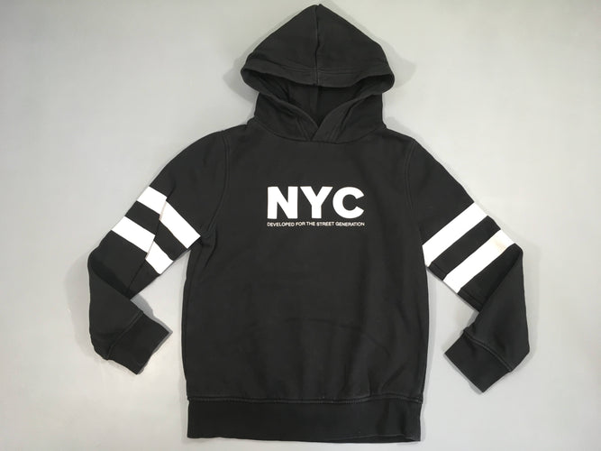 Sweat noir NYC à capuche, moins cher chez Petit Kiwi
