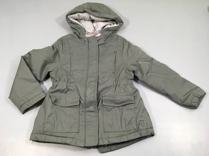 Veste zippée à capuche kaki, étoiles argentées, moins cher chez Petit Kiwi