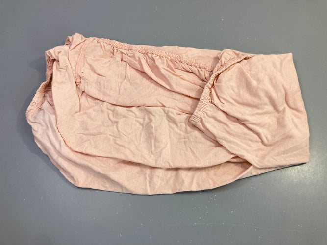 Drap housse rose pâle uni coton 60-120cm, moins cher chez Petit Kiwi