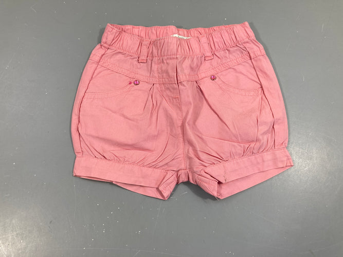Short coton rose, moins cher chez Petit Kiwi