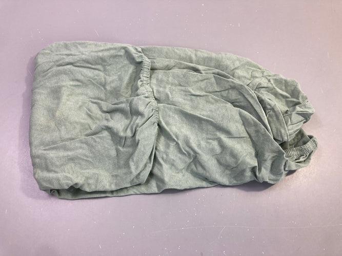 Drap housse vert sauge jersey 60-120cm, moins cher chez Petit Kiwi