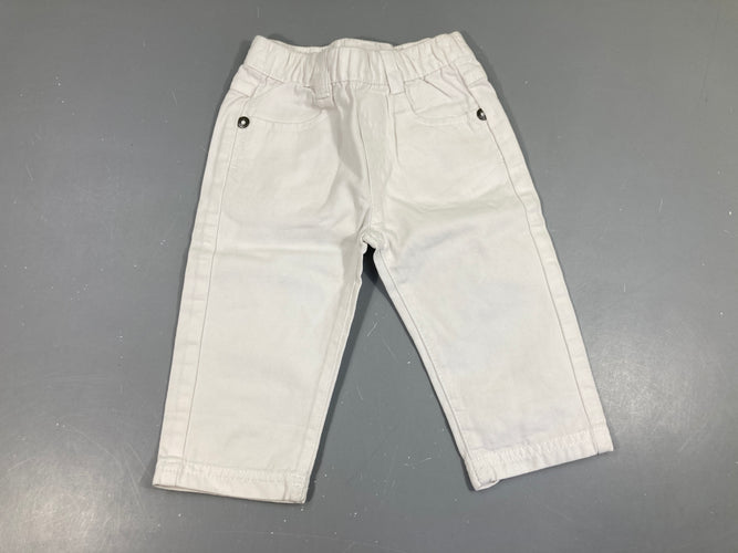 Pantalon toile blanc, moins cher chez Petit Kiwi