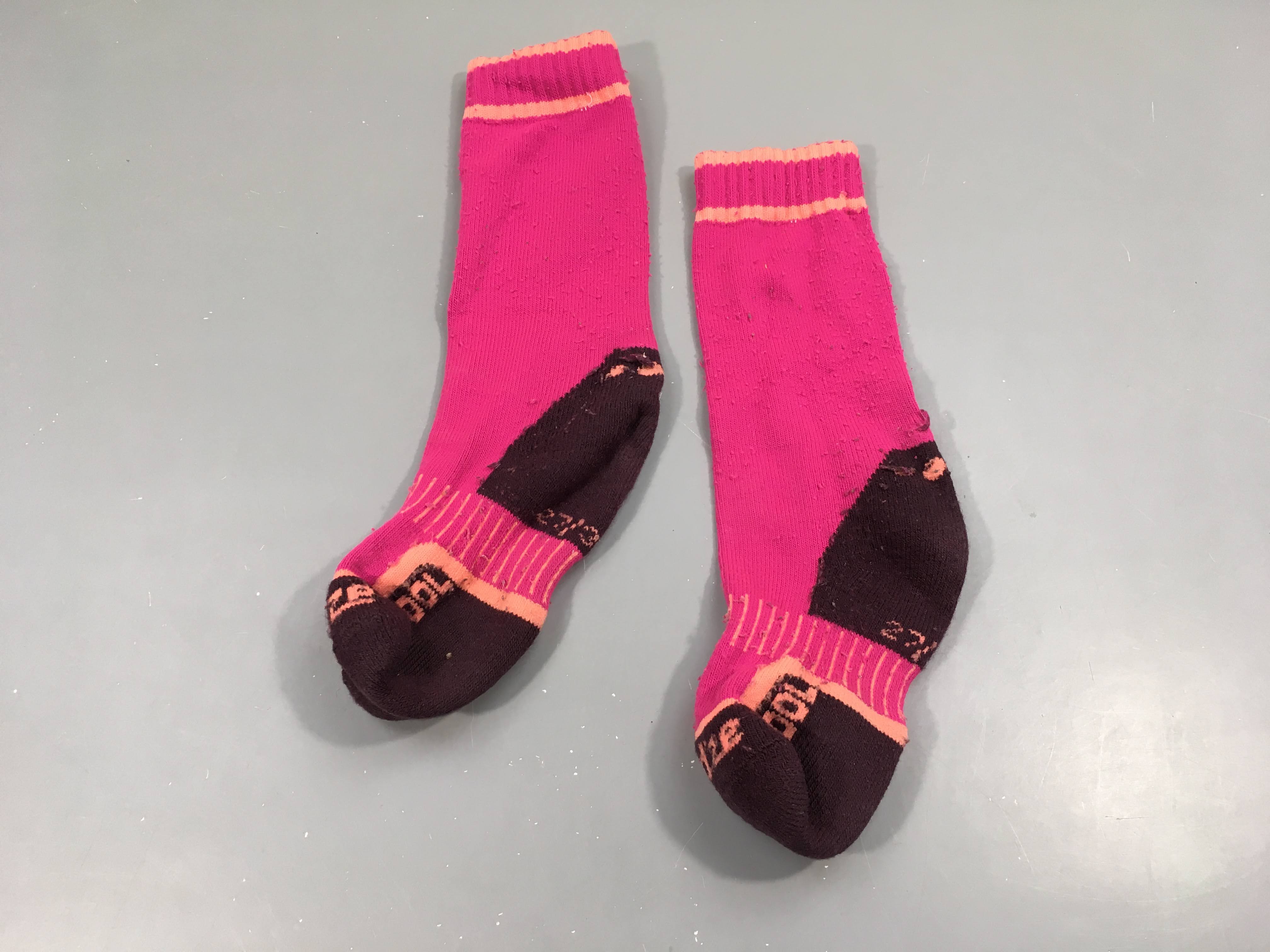 Chaussettes rose, mauve,  laine 