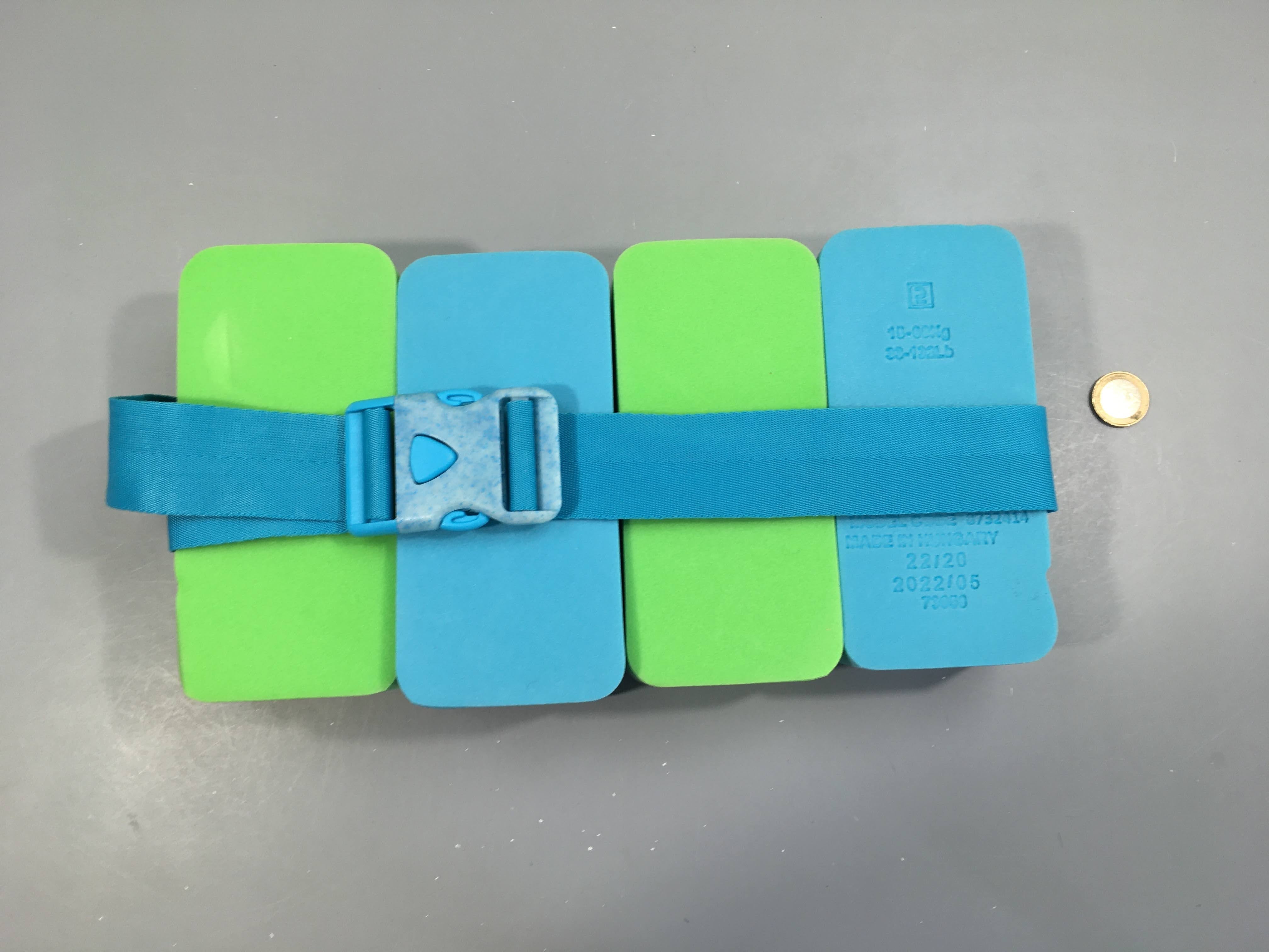 Ceinture De Natation 15-60 kg avec Pains De Mousse Bleus Verts