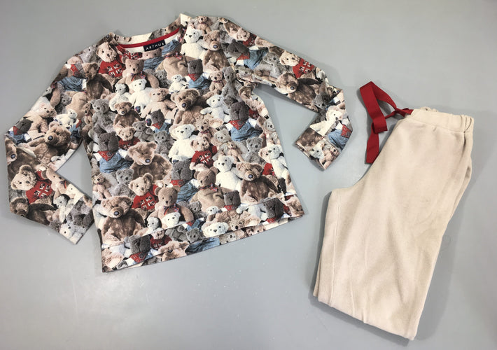 Pyjama 2pcs velours m.l ours, moins cher chez Petit Kiwi