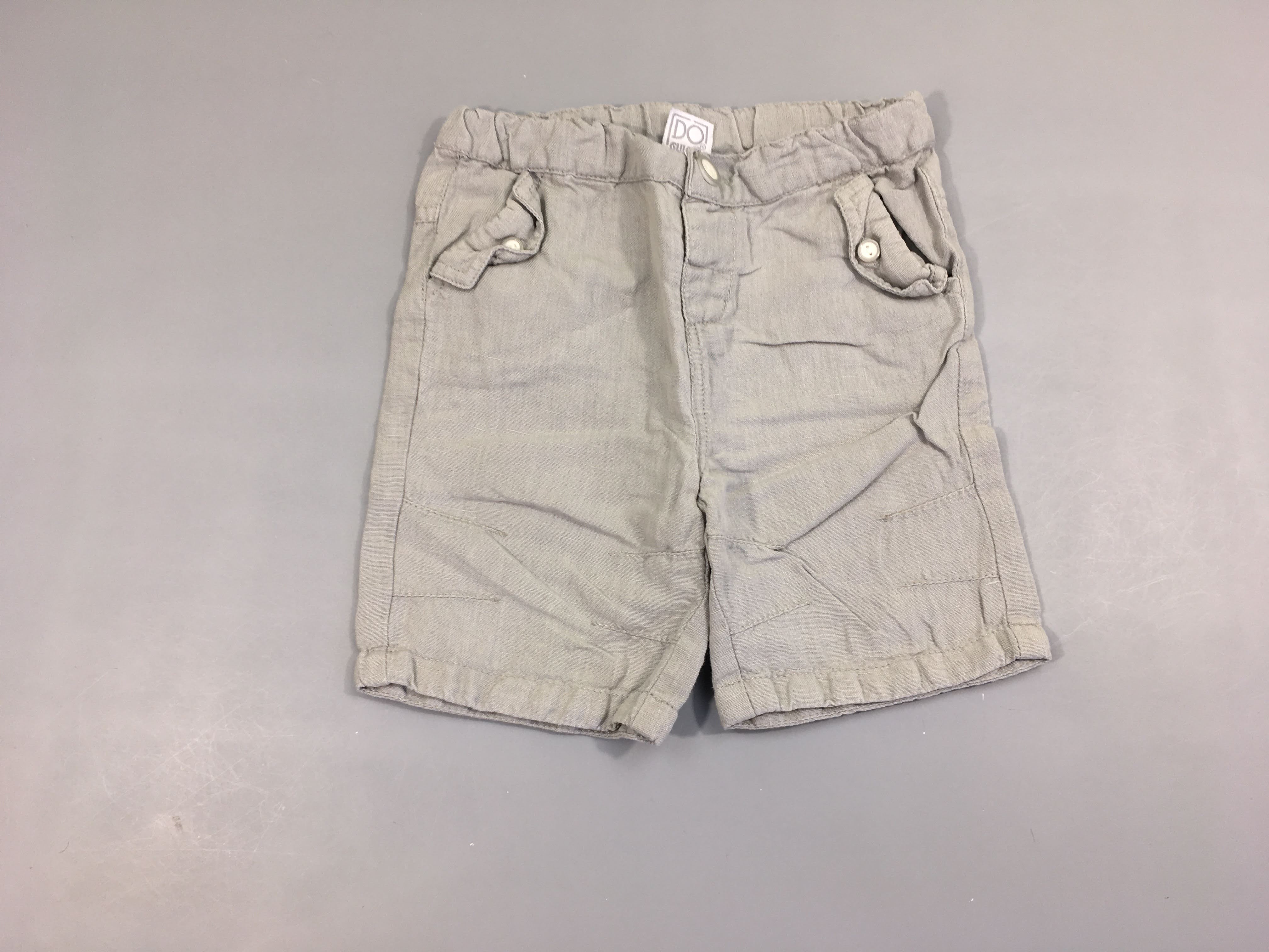 Bermuda chino gris clair 45 %Lin