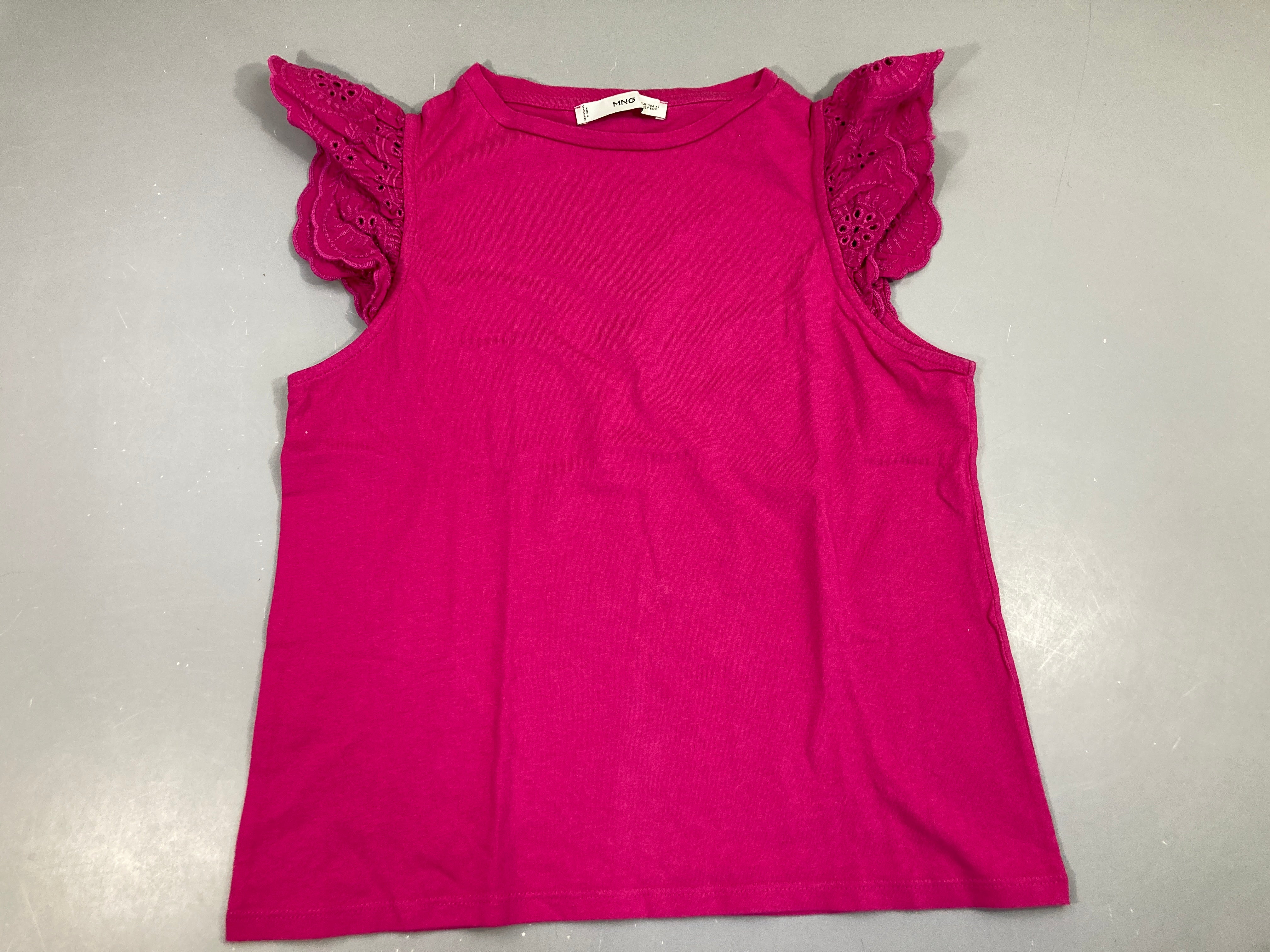 T-shirt m.c rose vif broderies