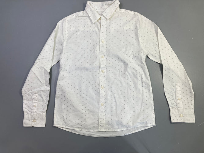 Chemise m.l blanche à motifs, moins cher chez Petit Kiwi