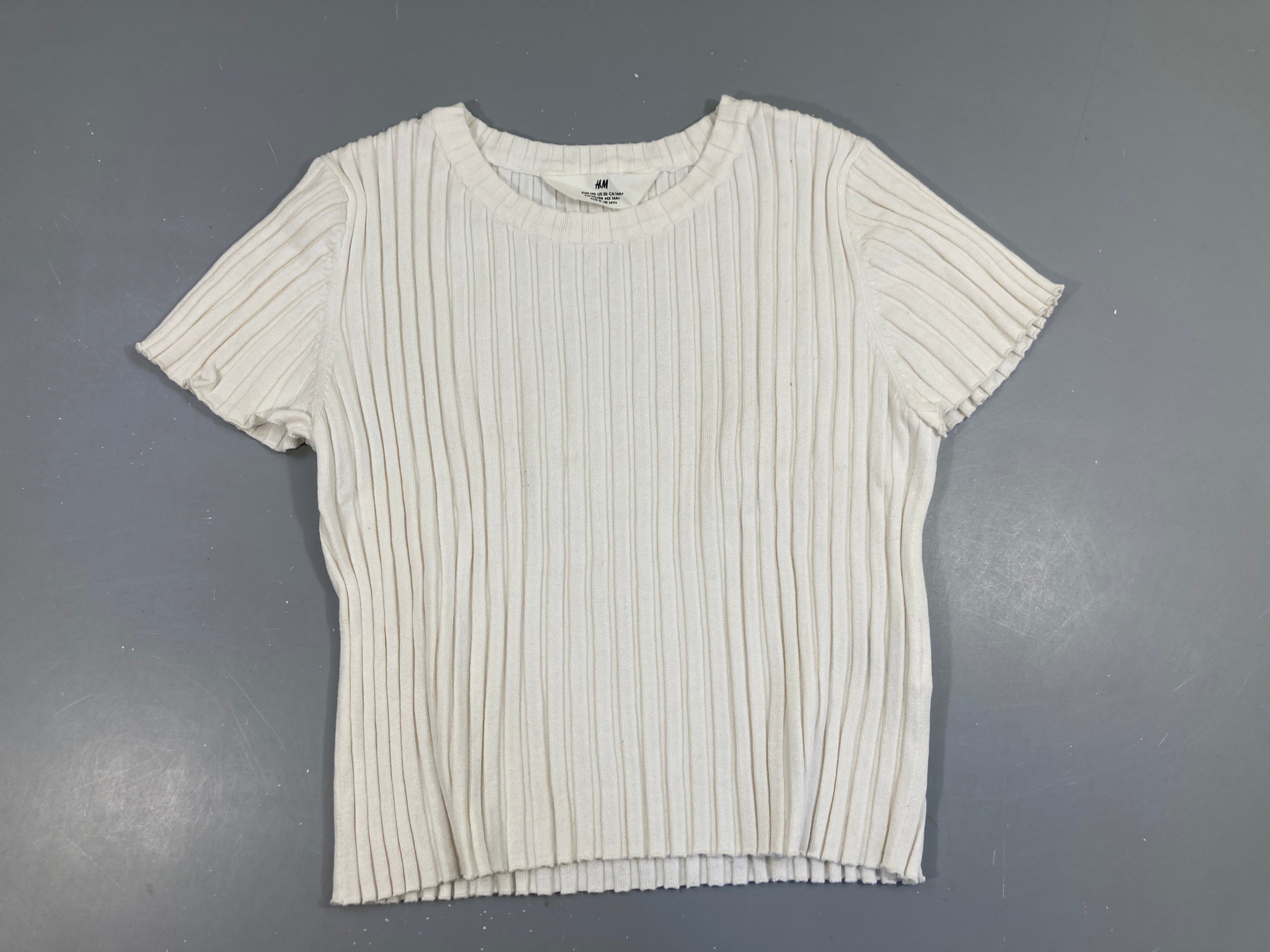 T-shirt m.c épais écru côtes